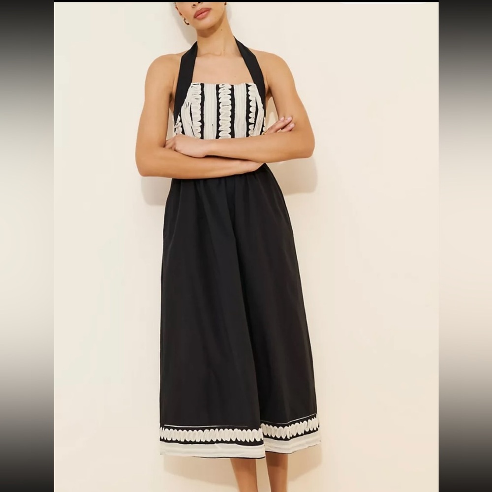 Anthropology Adelyn Rae Monochrome Halter Dress